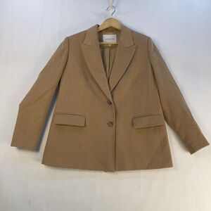 Lafayette 148 New York Loro Piana Camel Hair Blazer Coat Beige Italy